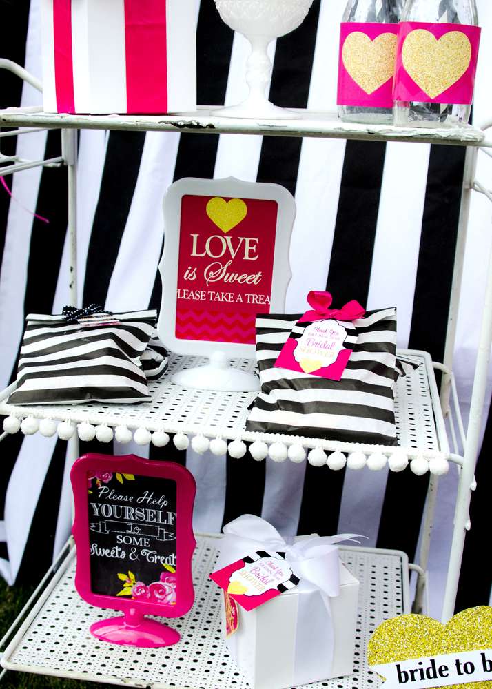 Modern Black and White Striped Bridal Shower Bridal Shower Ideas Themes