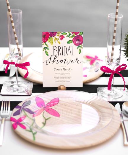 Fl Garden Bridal Shower Ideas Themes Fl Garden Bridal Shower Table Setting