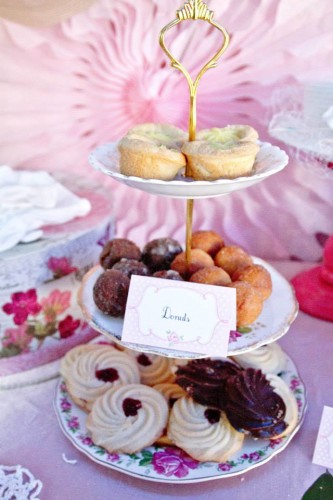Pink and White High Tea Bridal Shower food ideas