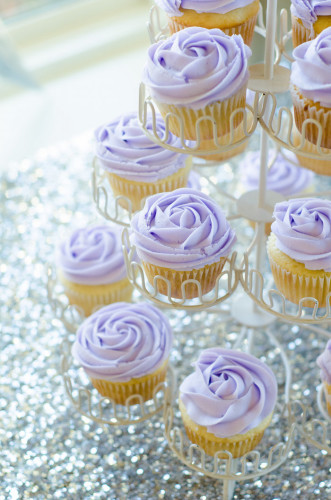 purple-silver-bridal-shower-dessert-table-decorations-lavender-floral-cupcakes