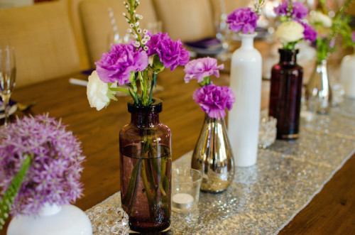 purple-silver-bridal-shower-table-setting-ideas-florals