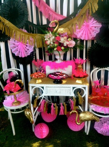 Chic Flamingo bridal shower party ideas