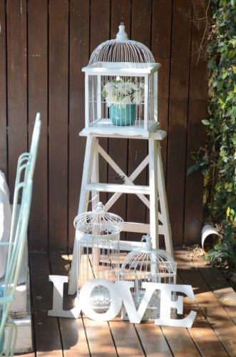 Rustic & Chic Chalkboard Bridal Shower birdcage decoration