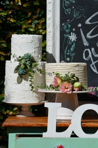 Rustic & Chic Chalkboard Bridal Shower cake