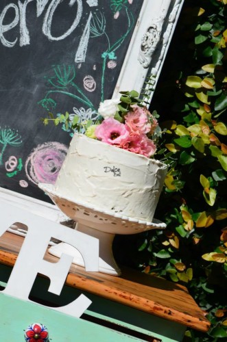 Rustic & Chic Chalkboard Bridal Shower cake idea
