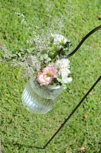 Rustic & Chic Chalkboard Bridal Shower flower hanging