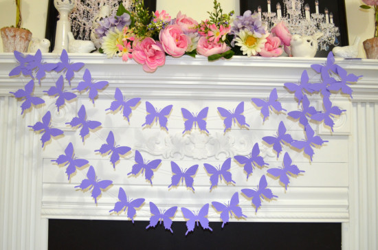Butterfly Garland, lavender