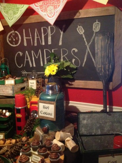 Camping Themed Bridal Shower banner