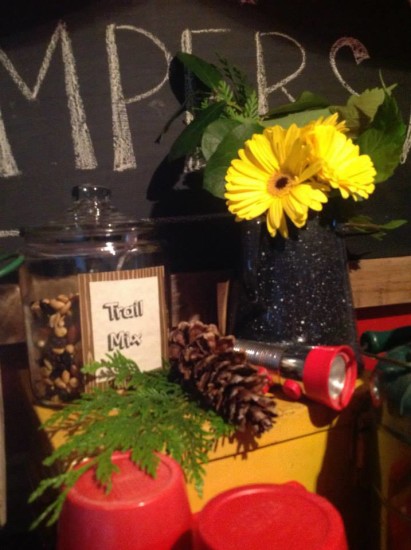 Camping Themed Bridal Shower, trail mix