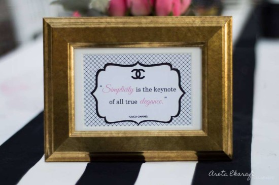 Chanel Inspired Bridal Shower Party sign