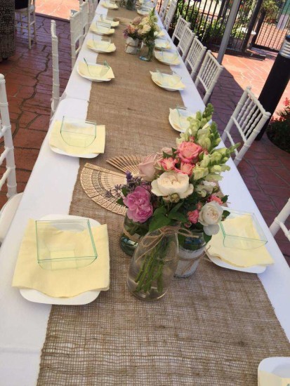 Rustic Bridal Shower guest tables