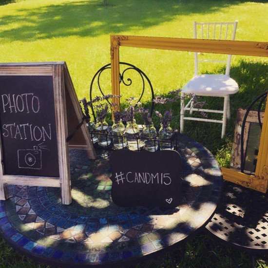 Rustic Bridal Shower photo booth station