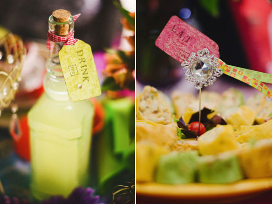Alice in Wonderland Tea Party Bridal Shower personalized labels, drink me, eat me labels