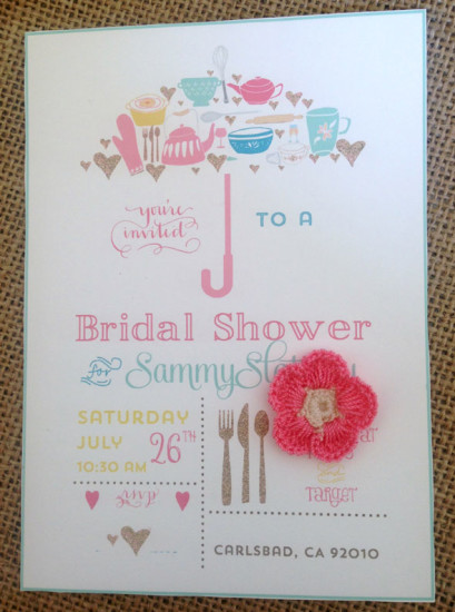 Cooking Themed Bridal Shower invitation