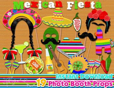 Mexican Fiesta photo booth props