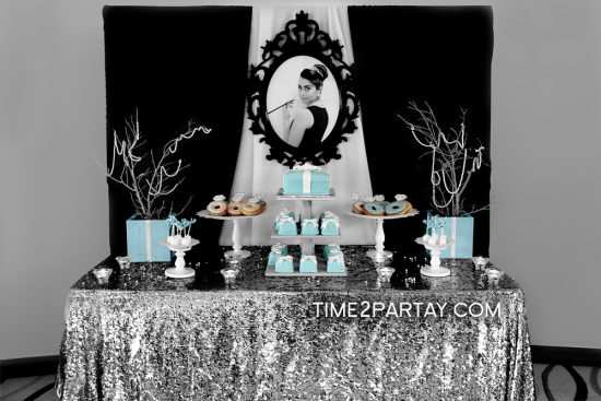 Tiffany Inspired Bridal Shower dessert table