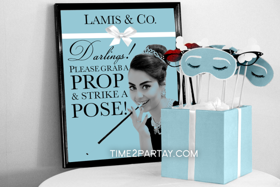 Tiffany Inspired Bridal Shower photo booth prop sign