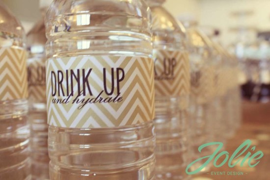 lingerie bridal shower drink up and hydrate labels