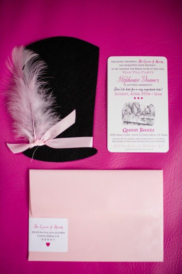 Mad Hatter Bridal Tea Party invitation cards