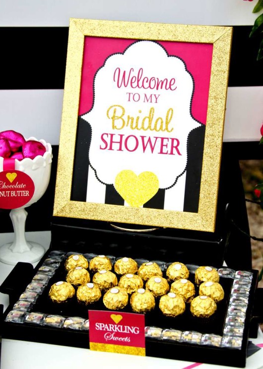 modern-black-and-white-striped-bridal-shower-sparklng-sweets