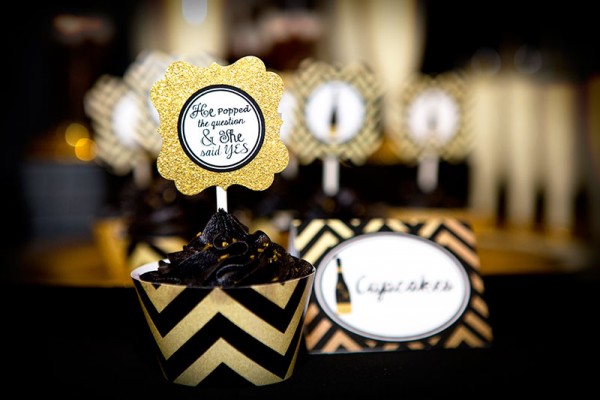 Gold-And-Black-Bridal-Shower-Cupcake-Tags