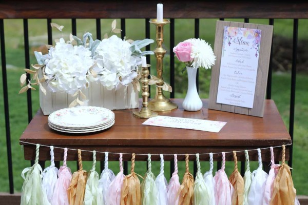 Garden-of-Romance-Bridal-Shower-Menu-Table