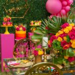 Bright Tropical Themed Bridal Shower Party